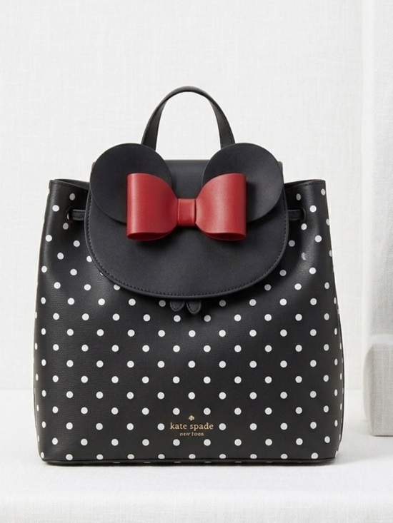 kate spade Handbags - kate spade Black White Polka Dot Backpack with Red Bow